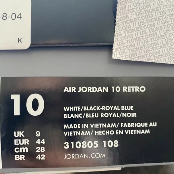 Air Jordan Retro 10 'Powder Blue/White - Picture 6 of 6